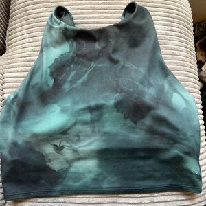 Athleta Conscious Crop Top Small Dark Tie Dye